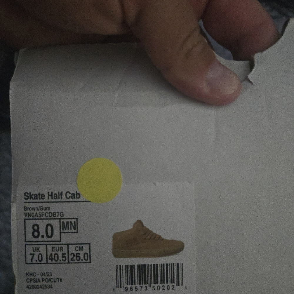 Vans Skate Half Cab Men Size 8 Brown Suede Shoes Popcush New 032026 - Picture 10 of 10
